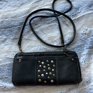 Leather Crossbody Wallet with detachable
Strap